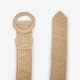 Gevlochten dames riem beige