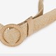 Gevlochten dames riem beige