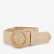Gevlochten dames riem beige
