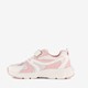 Meisjes dad sneakers wit roze