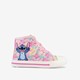 Hoge meisjes sneakers roze wit