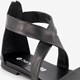 Leren dames sandalen zwart