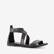 Leren dames sandalen zwart