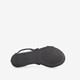 Leren dames sandalen zwart