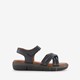 Leren dames sandalen zwart