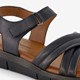 Leren dames sandalen zwart