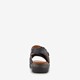 Leren dames sandalen zwart