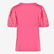 Meisjes T-shirt met hartjes pofmouwen roze