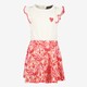 Meisjes jurk wit met roze print