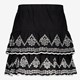 Meisjes rokje met broderie zwart