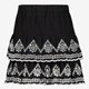 Meisjes rokje met broderie zwart