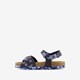 Kinder bio sandalen blauw camouflage