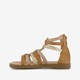 Meisjes sandalen cognac met glitter