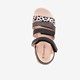 Meisjes sandalen met luipaardprint zwart