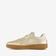 Leren dames sneakers metallic goud