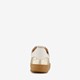Leren dames sneakers metallic goud