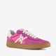 Hush Puppies leren dames sneakers metallic roze