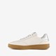 Leren dames sneakers metallic zilver