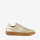 Leren dames sneakers metallic goud