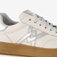 Leren dames sneakers metallic zilver