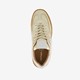 Leren dames sneakers metallic goud