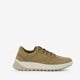 Suede dames sneakers taupe