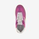 Leren dames sneakers metallic roze
