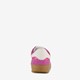 Leren dames sneakers metallic roze