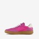 Leren dames sneakers metallic roze