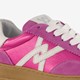 Leren dames sneakers metallic roze
