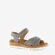 Leren dames sandalen met print