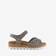 Leren dames sandalen met print