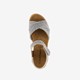 Leren dames sandalen met print