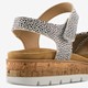 Leren dames sandalen met print