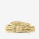 Dames riem beige met goudkleurige ketting