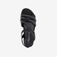 Dames sandalen zwart goud