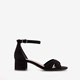 Dames sandalen met hak zwart