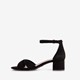 Dames sandalen met hak zwart