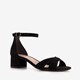 Dames sandalen met hak zwart