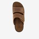 Leren heren slippers cognac bruin