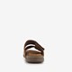 Leren heren slippers cognac bruin