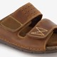 Leren heren slippers cognac bruin