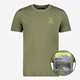 Unsigned heren T-shirt met backprint groen