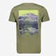 Heren T-shirt met backprint groen