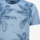 Heren T-shirt met palmbomen blauw