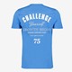 Heren T-shirt met backprint blauw