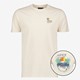Unsigned heren T-shirt met backprint beige