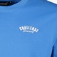 Heren T-shirt met backprint blauw
