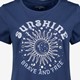 Dames T-shirt met tekstopdruk blauw