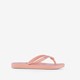 Kinder teenslippers roze met bloemen